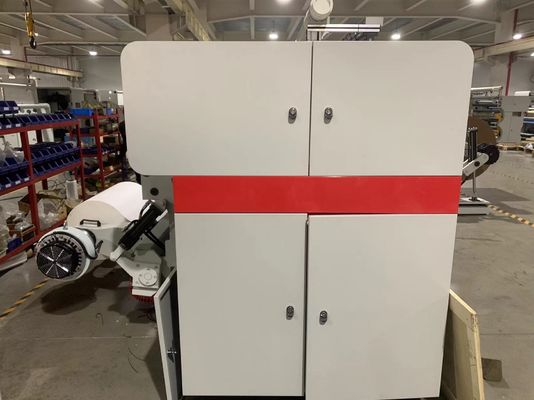 คอมพิวเตอร์ควบคุมเครื่องตัดหนัง PE ความเร็วสูง 1300mm Label Paper Slitter Rewinder